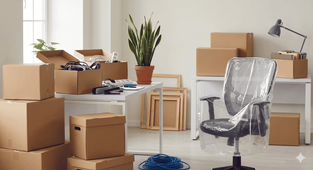 Boxes and preparations for an office move