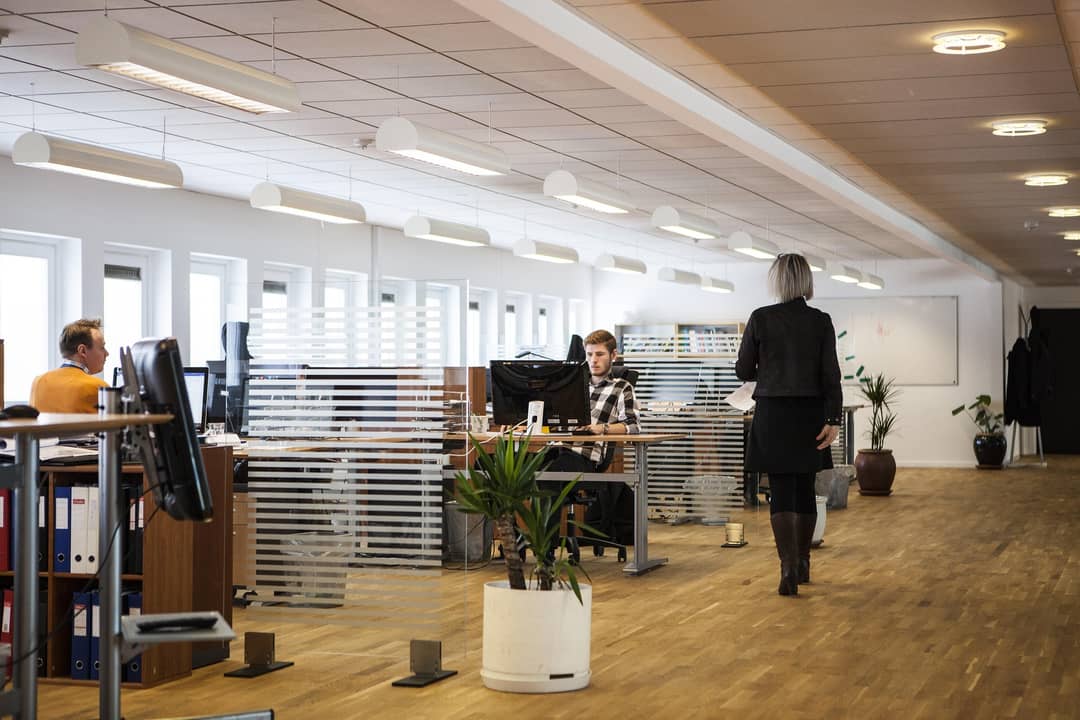 View of offices in a European business district
